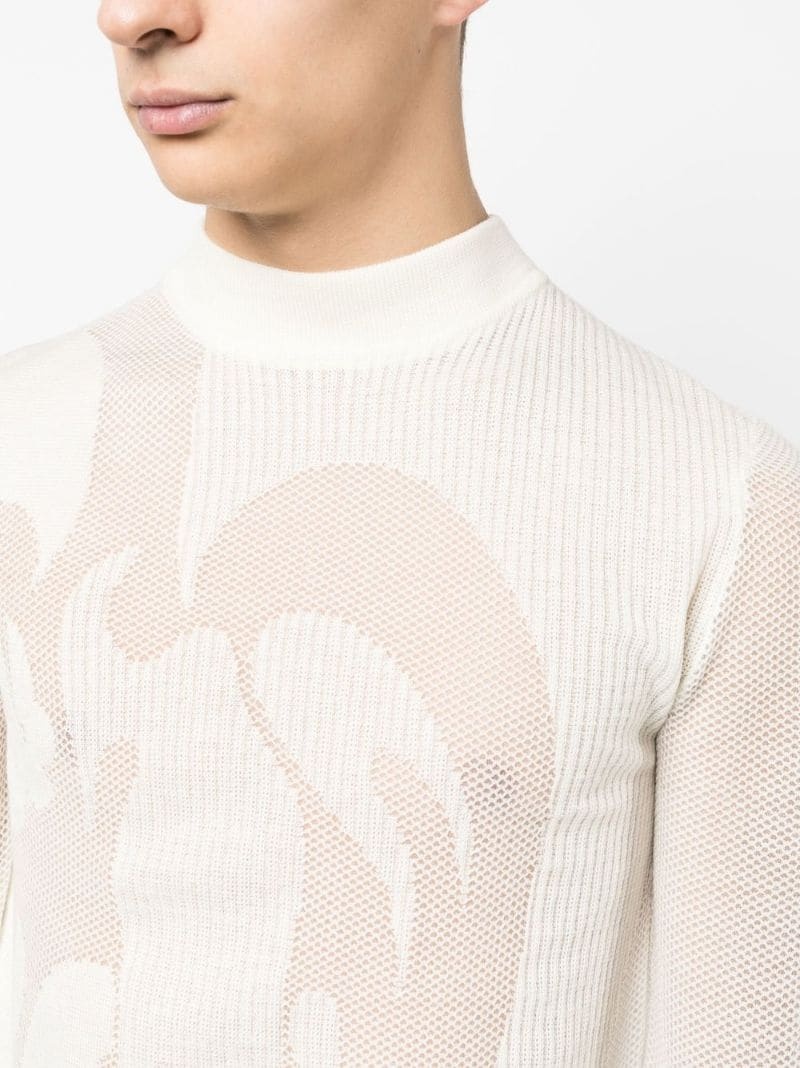 Phoenix mesh-panelled jumper - 5