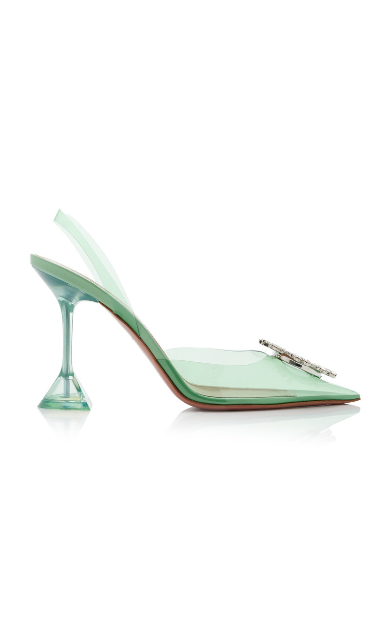 Begum PVC Slingback Pumps green - 1