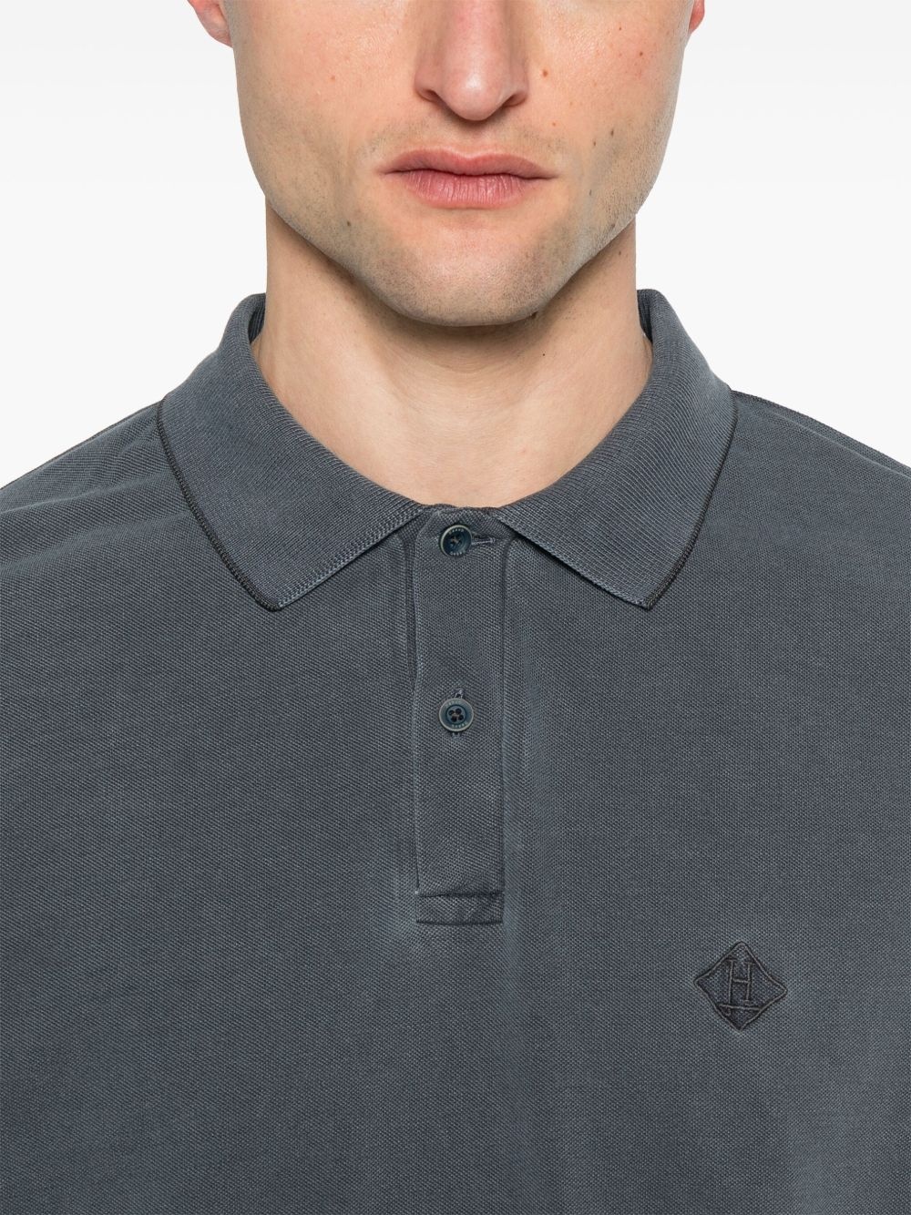 logo-embroidered polo shirt - 4
