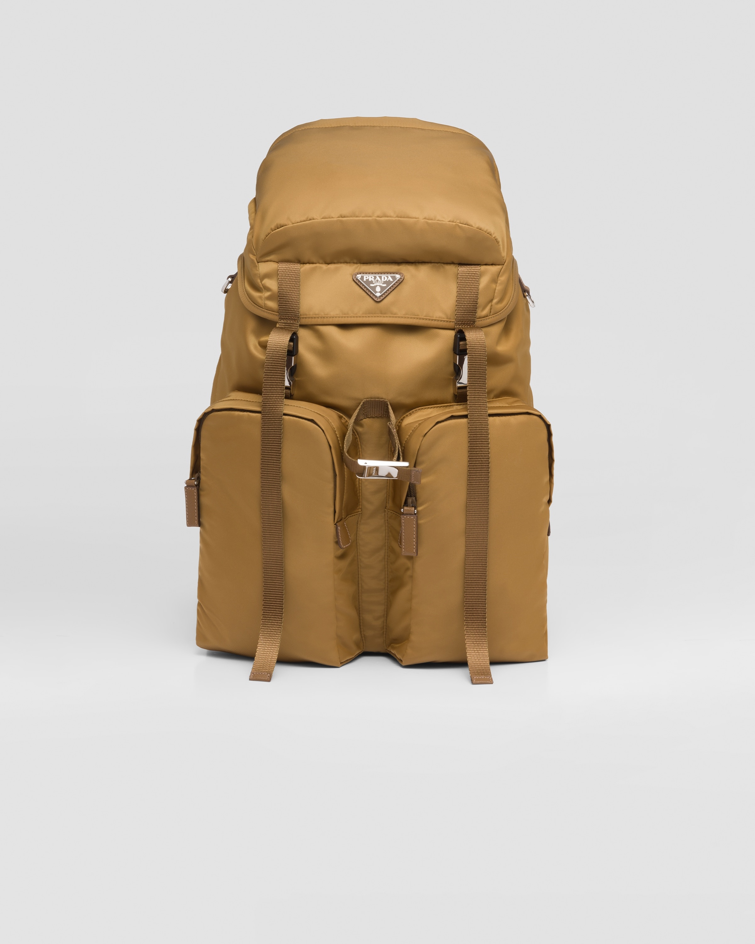 Re-Nylon and Saffiano leather backpack - 1