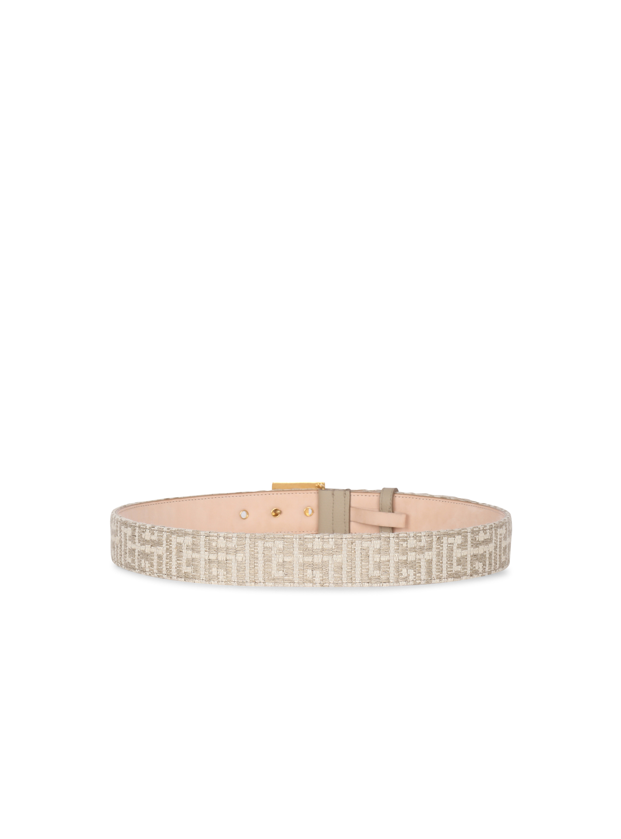 PB Belt in monogrammed raffia - 3
