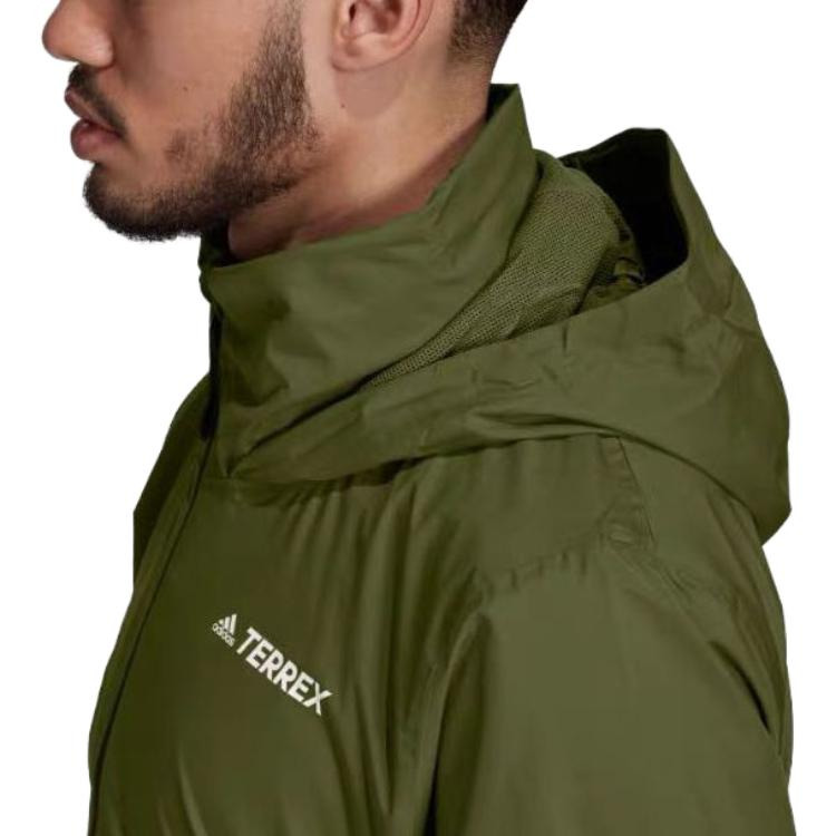 adidas Terrex Mt Rr Jacket waterproof Sports Outdoor Hooded Jacket Green GU6485 - 7