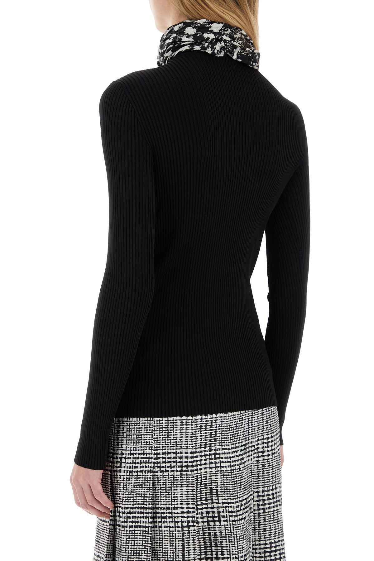 Black viscose blend sweater - 4