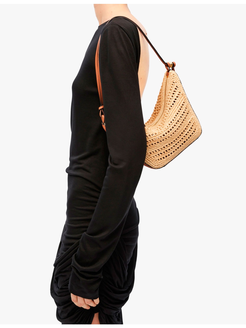 Loewe x Paula's Ibiza Hammock Hobo mini raffia cross-body bag - 2