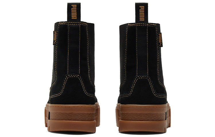 (WMNS) PUMA Mayze Chelsea Suede 'Black Gum' 382829-03 - 5