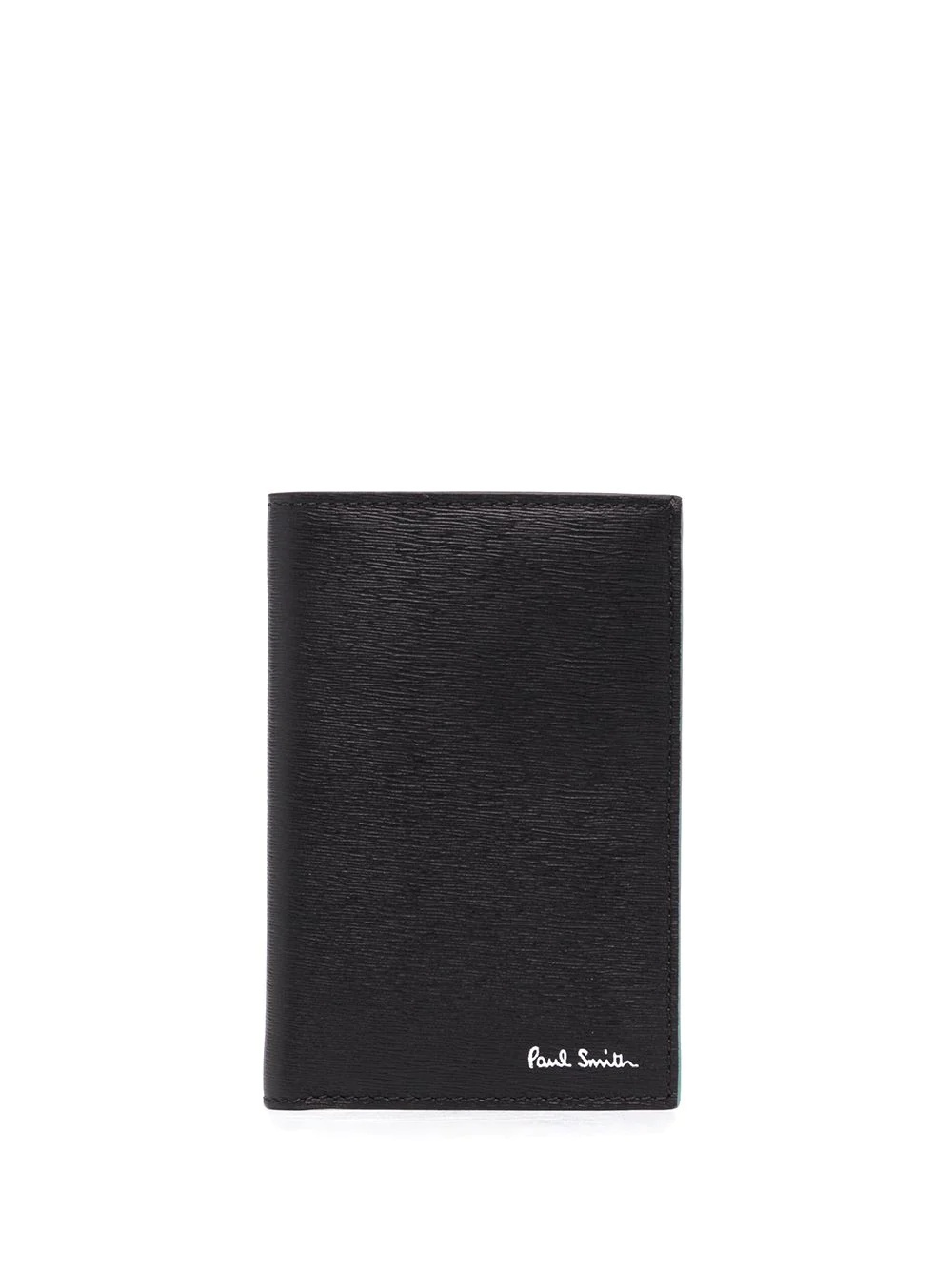 contrast-lining leather card holder - 1