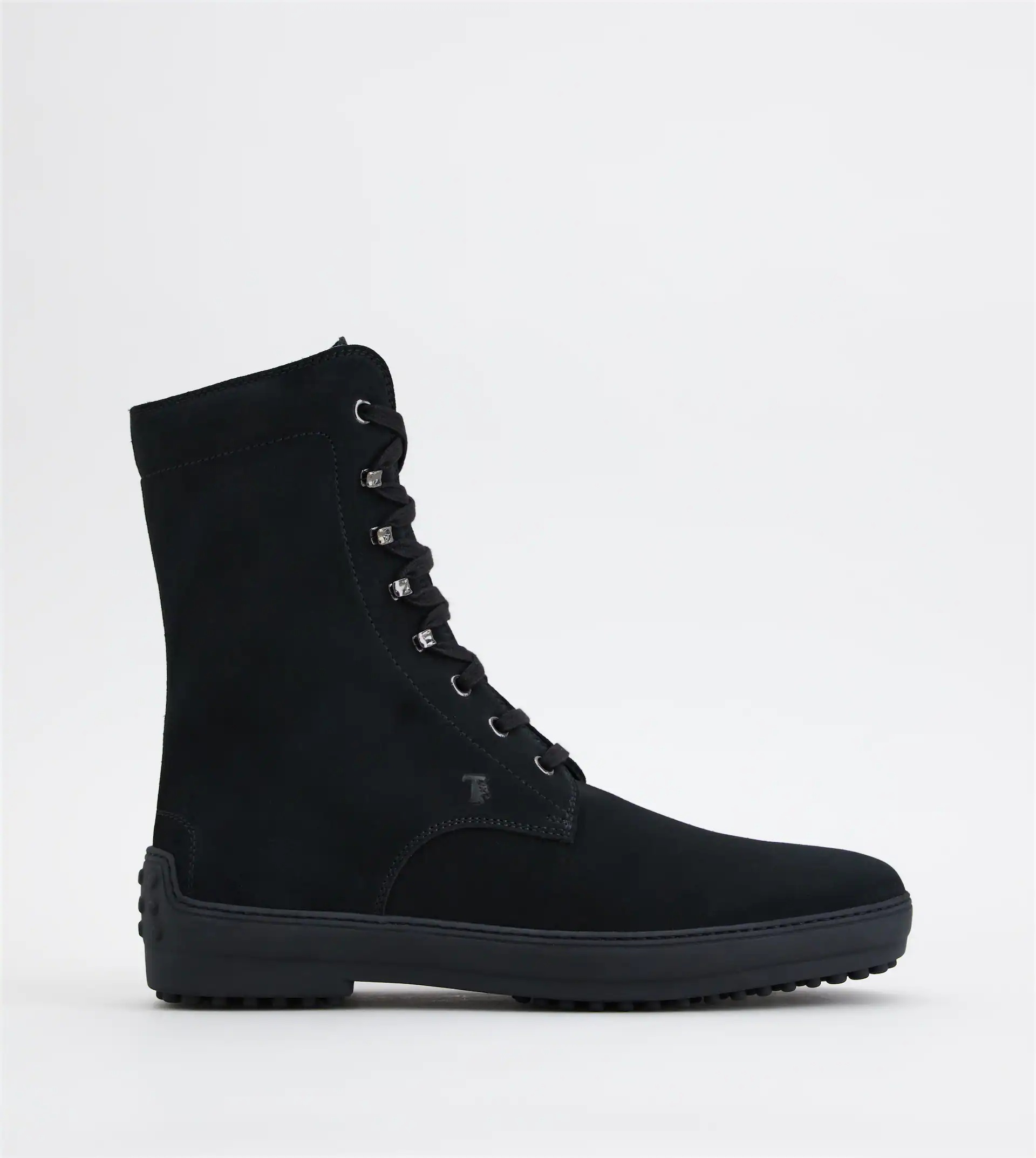 WINTER GOMMINO ANKLE BOOTS IN SUEDE - BLACK - 1