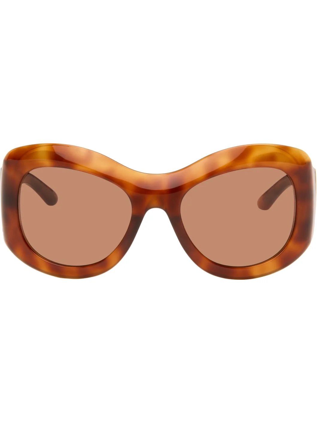 Orange Round Frame Sunglasses - 1