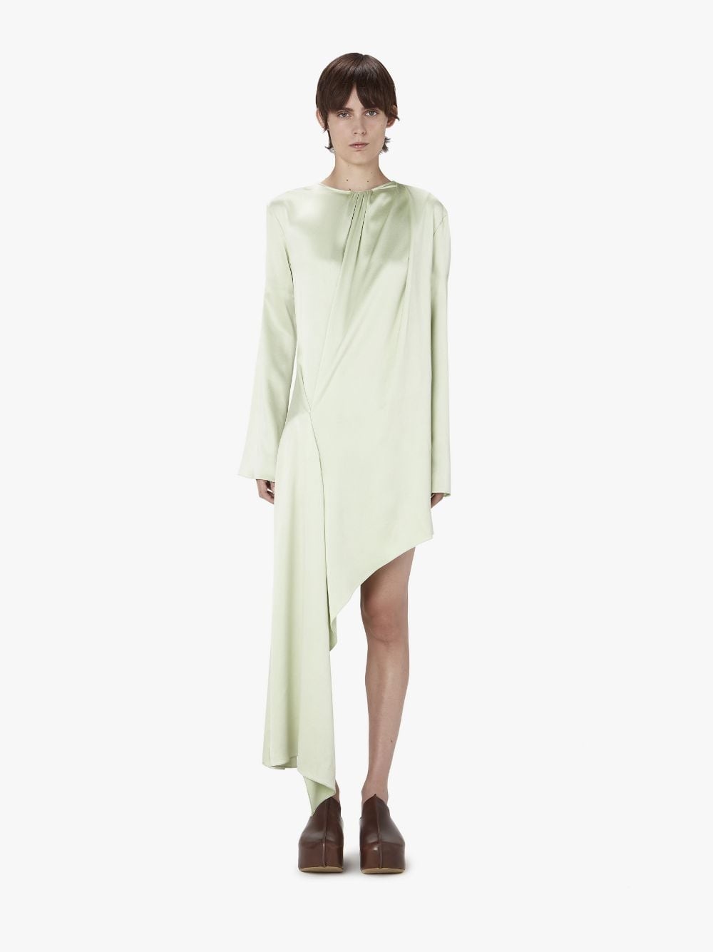 LONG SLEEVE ASYMMETRIC DRESS - 2