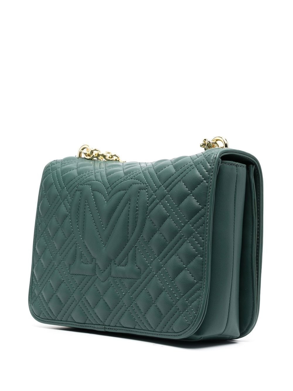 quilted logo-plaque shoulder bag - 3