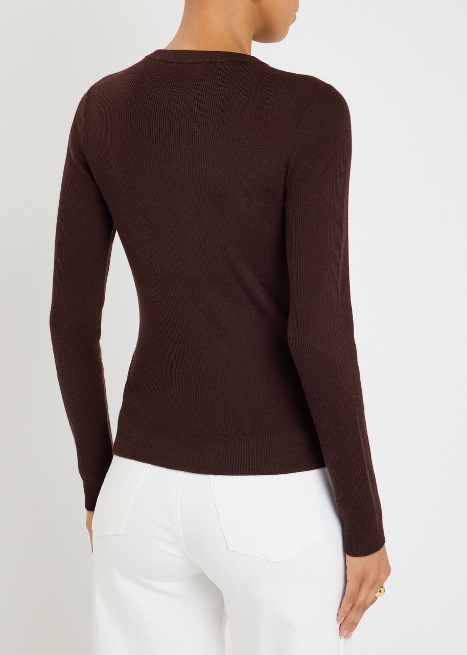 Blaze Milano Rolande Ribbed Cashmere and Silk-blend top - 3