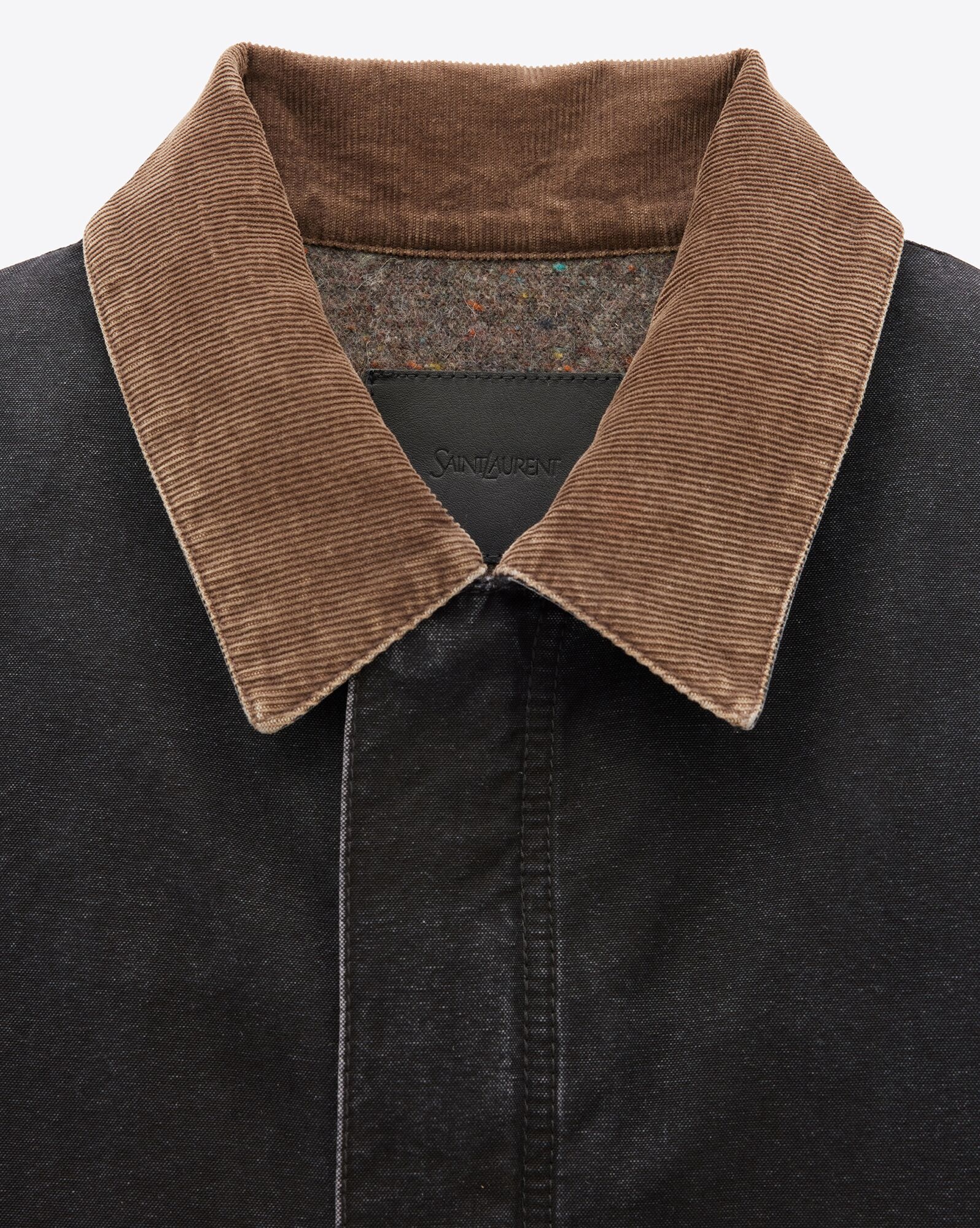 work jacket in cotton canvas and corduroy - 5