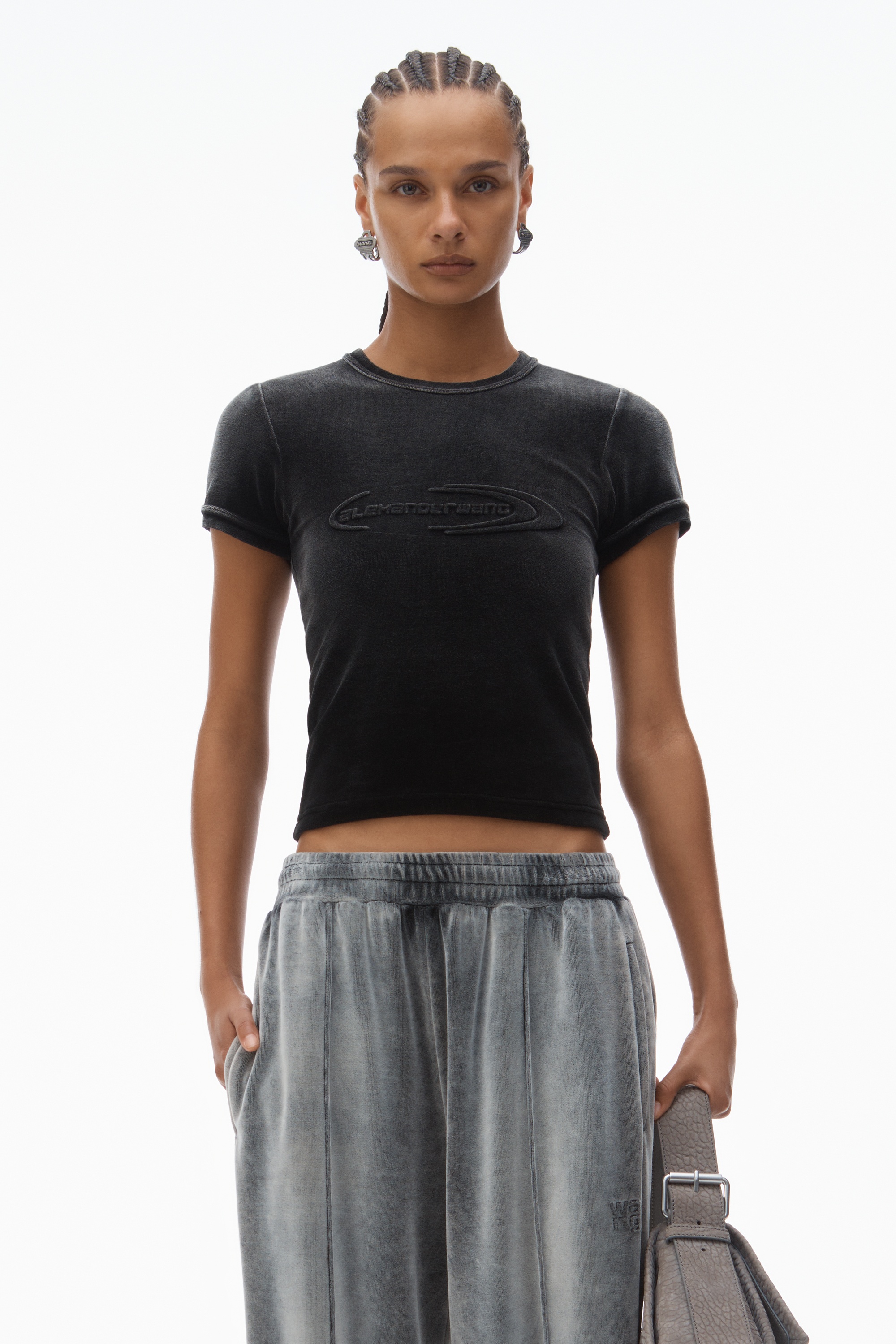 Baby Tee in Plush Velour - 2