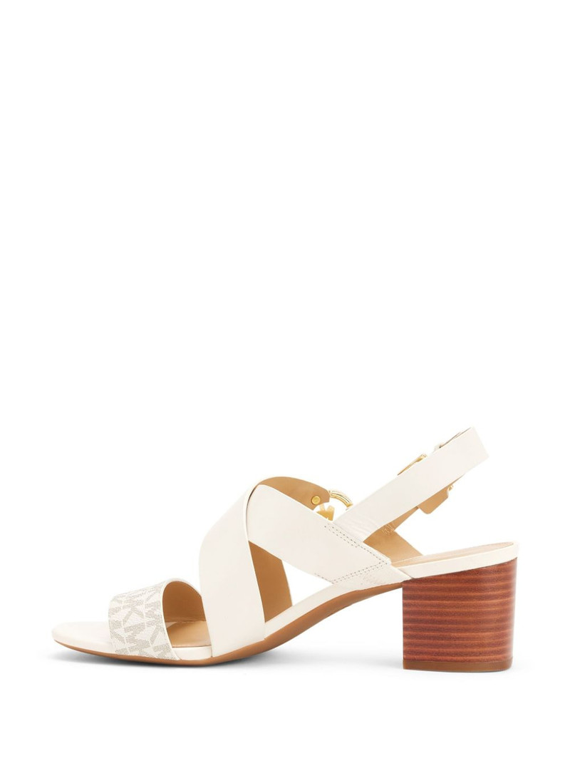 Vera logo-plaque leather sandals 4