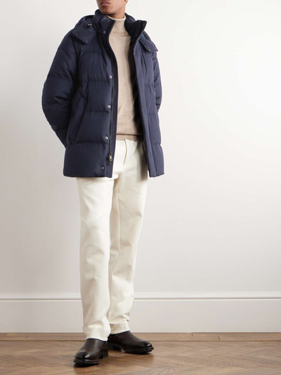 Ralph Lauren Cameron Quilted Wool-Blend Hooded Down Jacket outlook