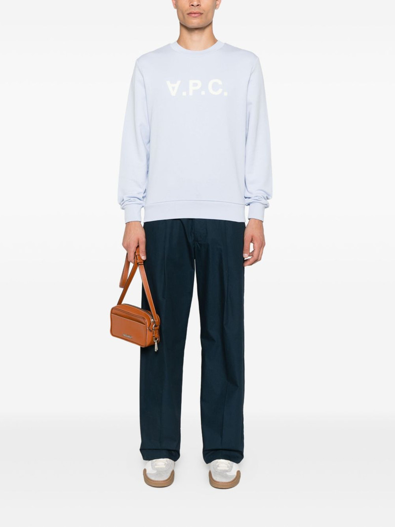 A.P.C. logo-print crew-neck sweatshirt outlook