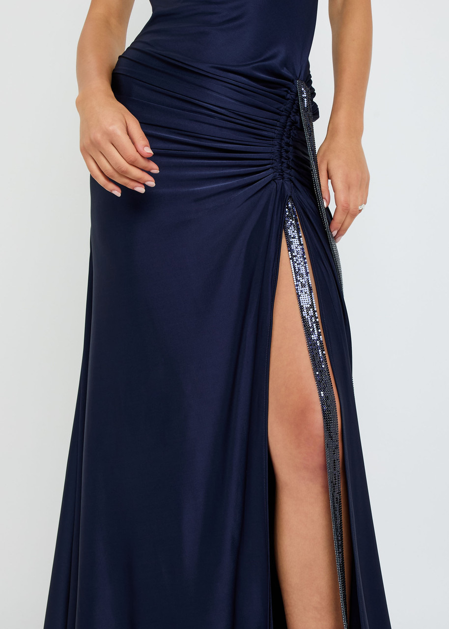 Rabanne Chainmail-embellished Stretch-satin Gown - 5