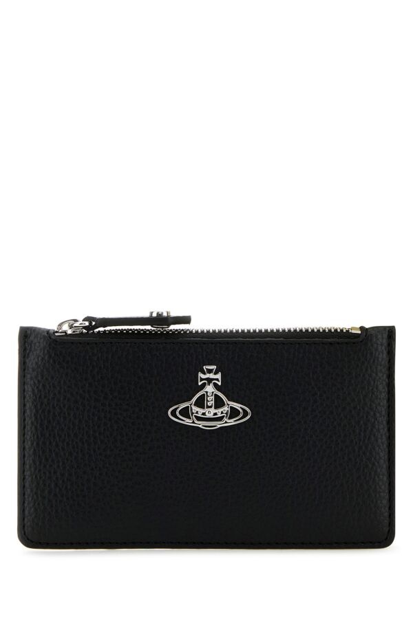Vivienne Westwood Black synthetic leather card holder