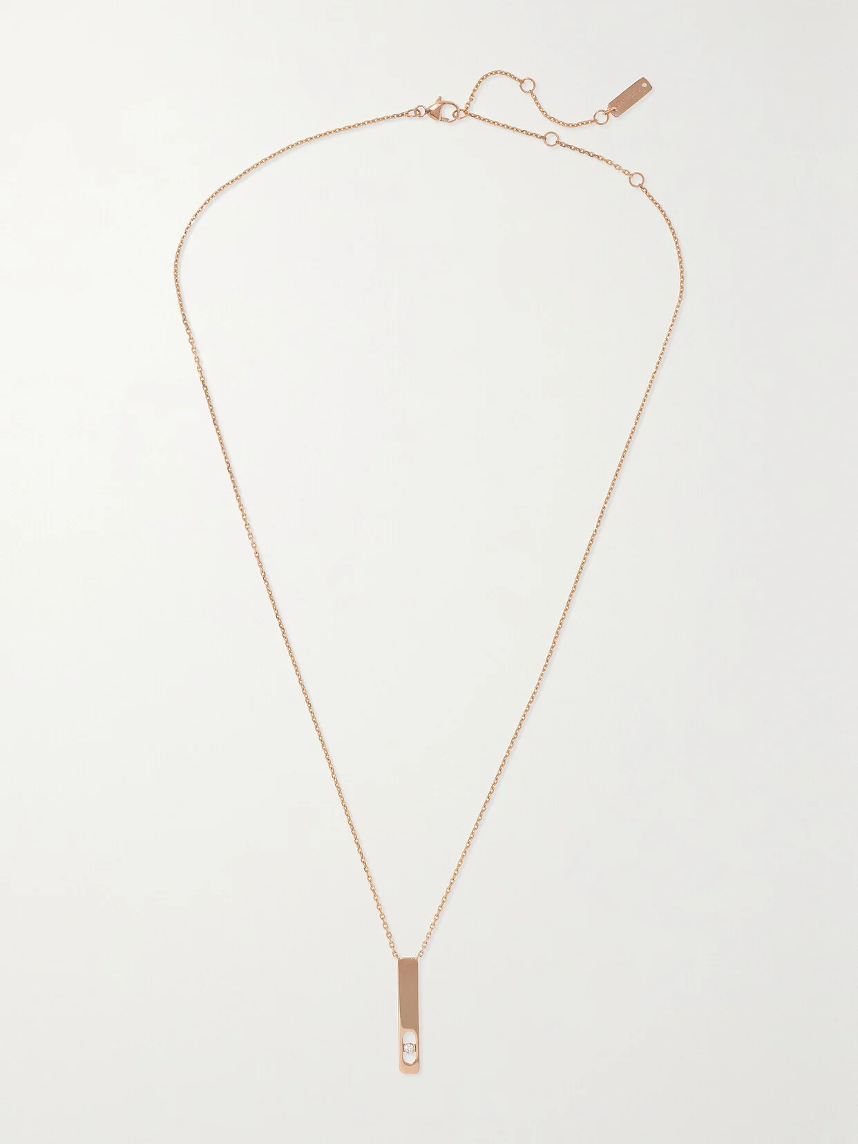 My First Diamond 18-karat Rose Gold Diamond Necklace - 1