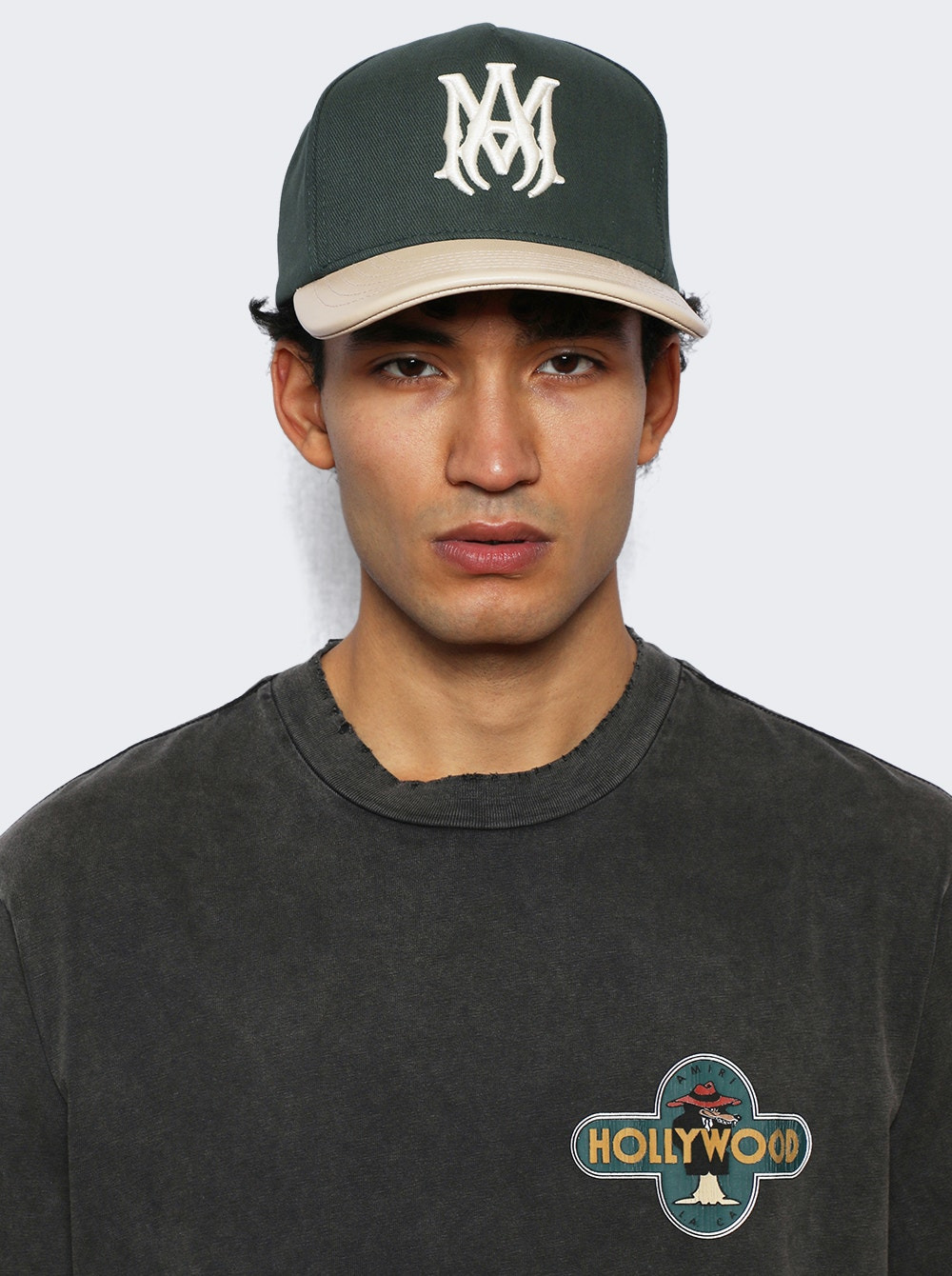Two Tone Canvas Hat Dark Palm - 2