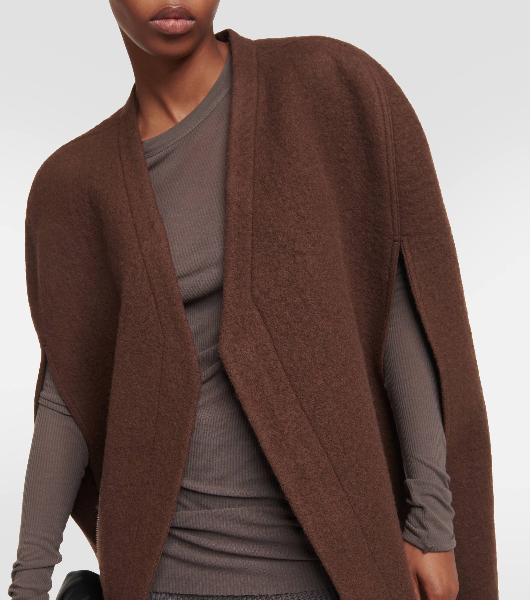 Wool zipped cape - 5