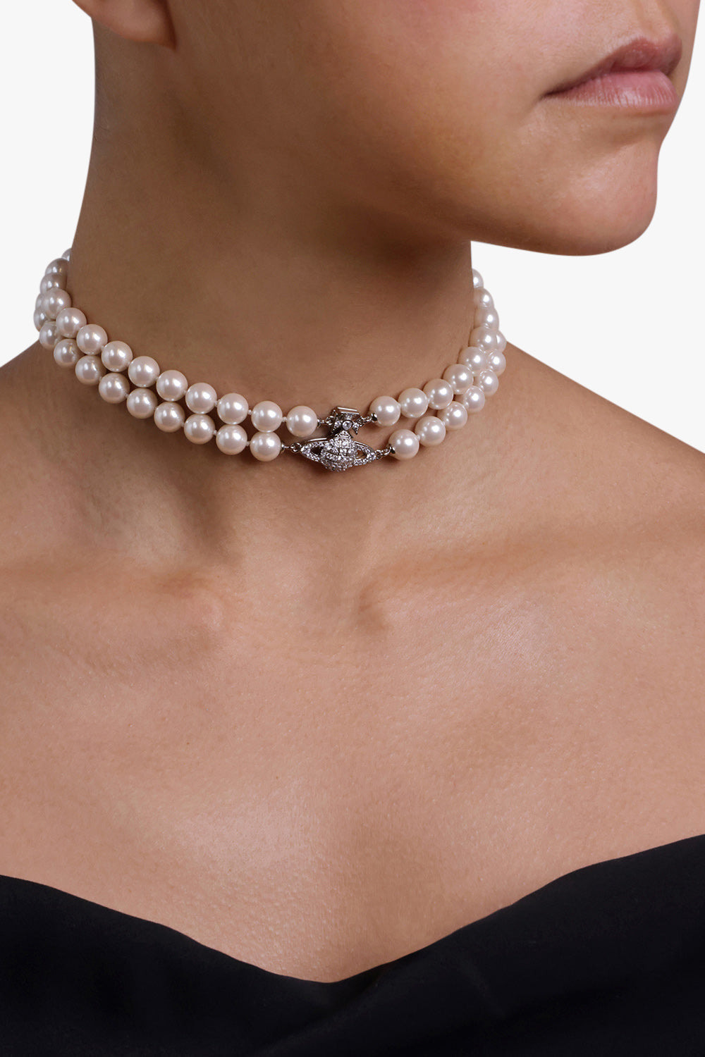 GRAZIELLA PEARL CHOKER | SILVER - 3