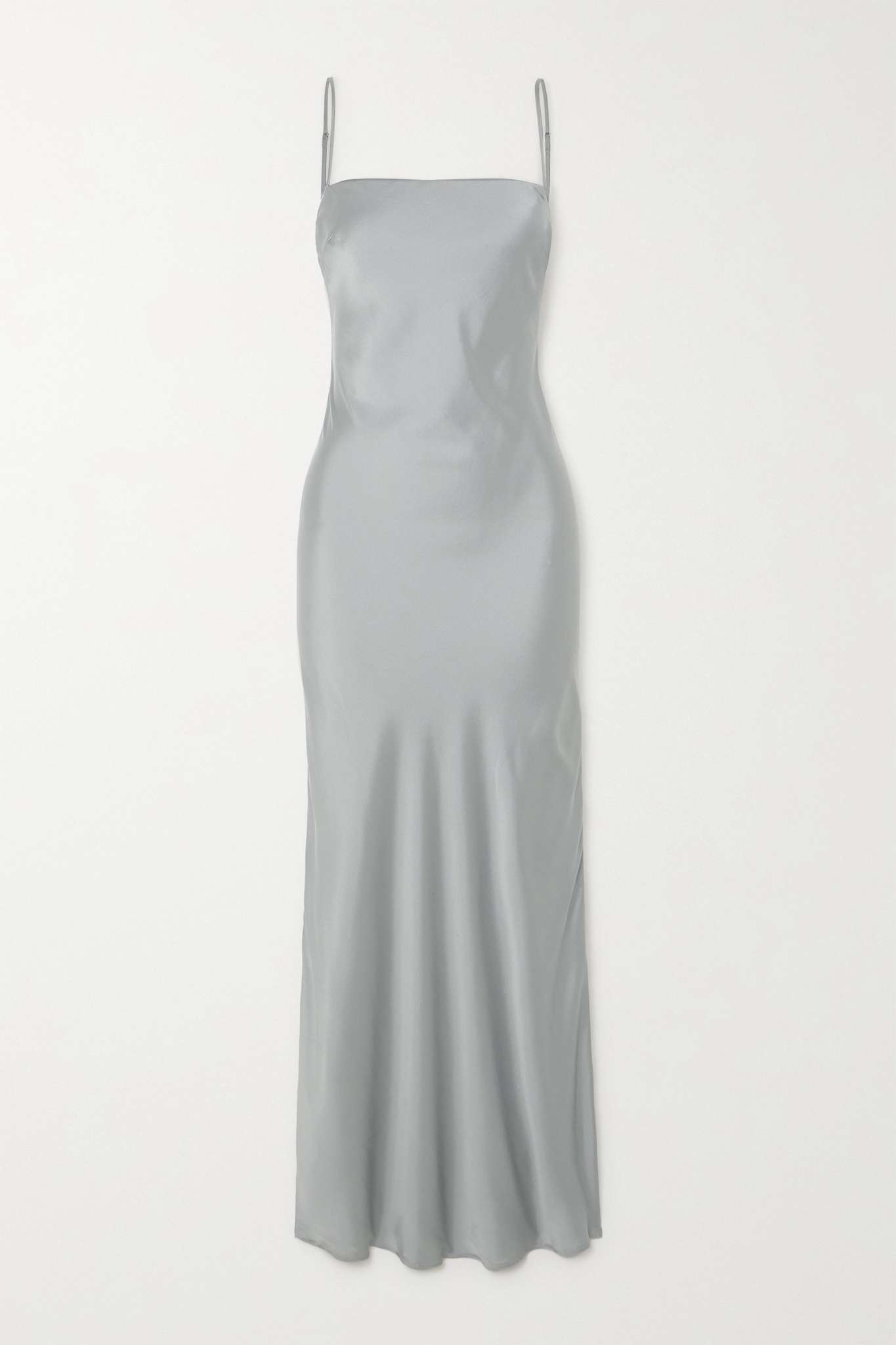 Stretch silk-blend satin maxi dress - 1