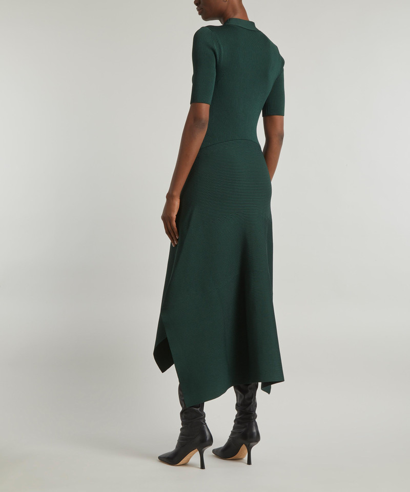 Asymmetric Compact Rib Sweater Dress 4