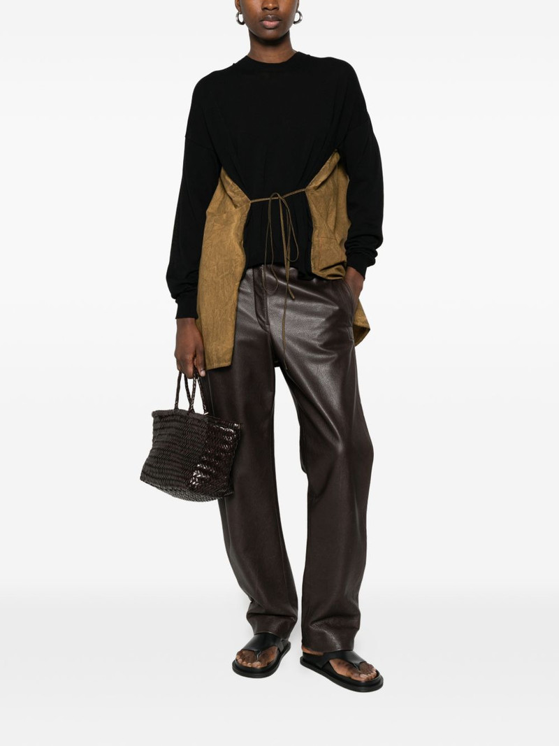 UMA WANG contrasting-panel sweater outlook