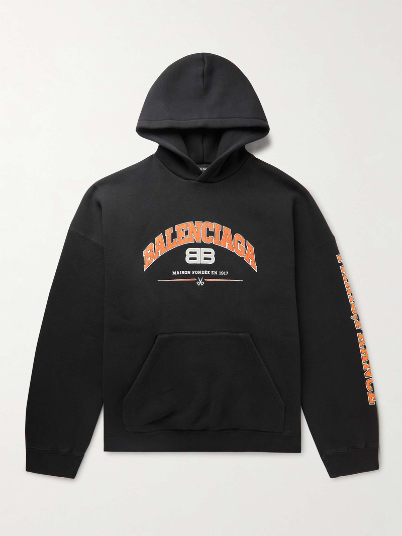 Logo-Print Cotton-Blend Jersey Hoodie - 1