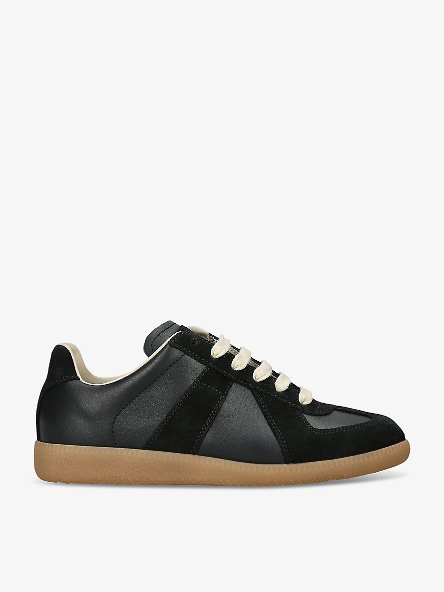 Replica leather low-top trainers - 1