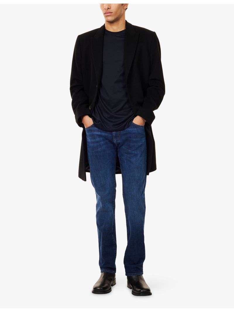 EMPORIO ARMANI J45 Regular-Fit Stretch-Denim Jeans outlook