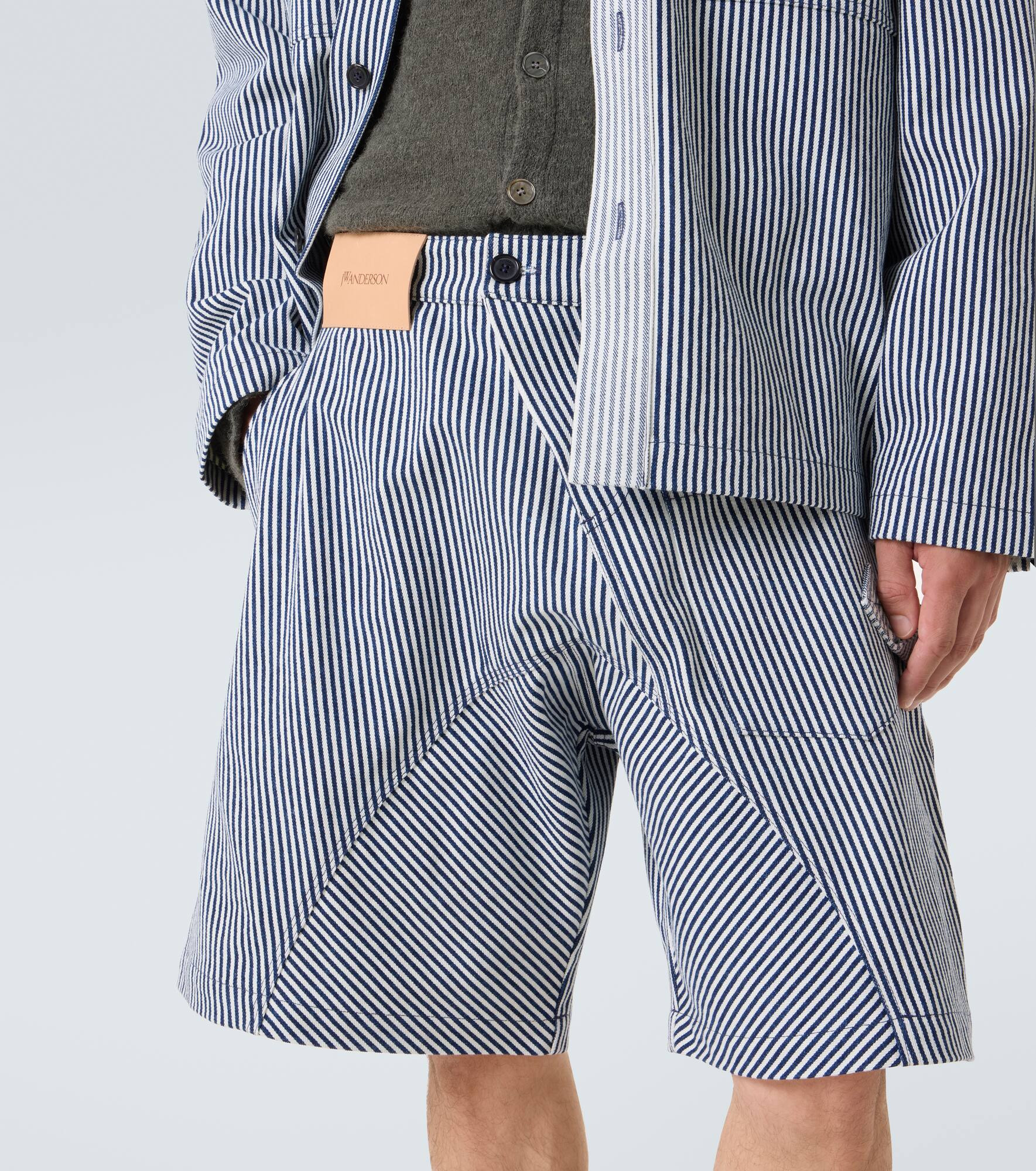 Striped cotton shorts - 5