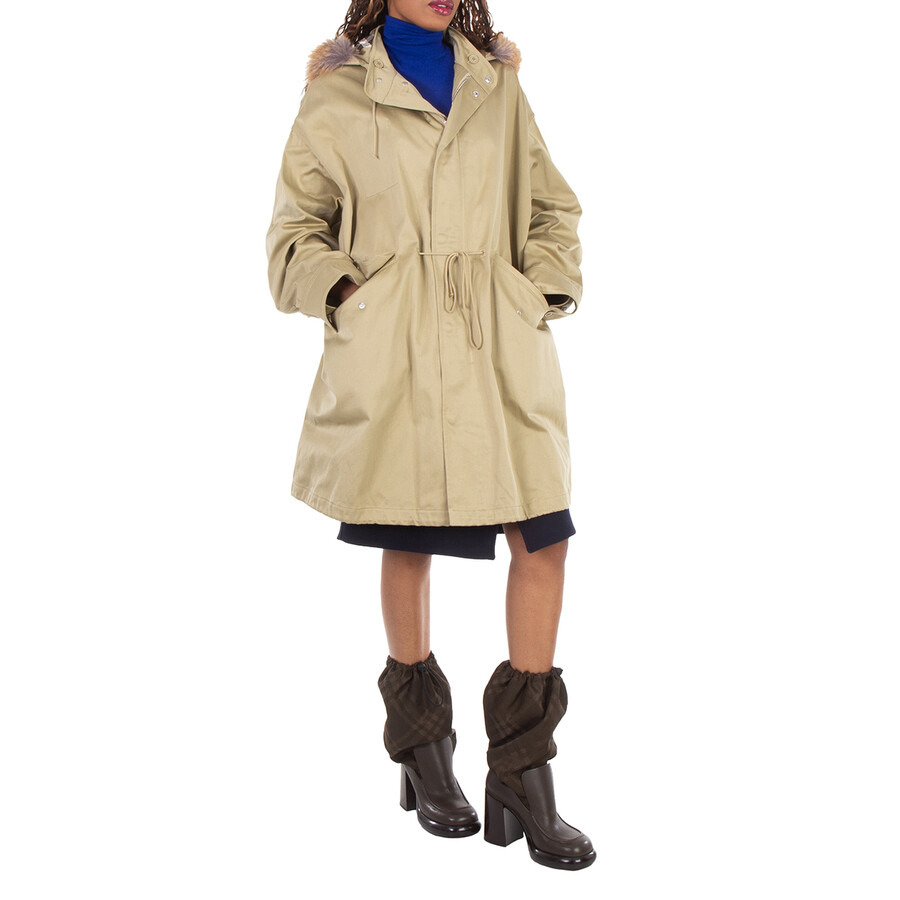 Burberry Faux-Fur Hood Parka Coat - 2