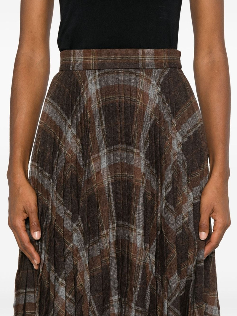 pleated crease-effect midi skirt 5
