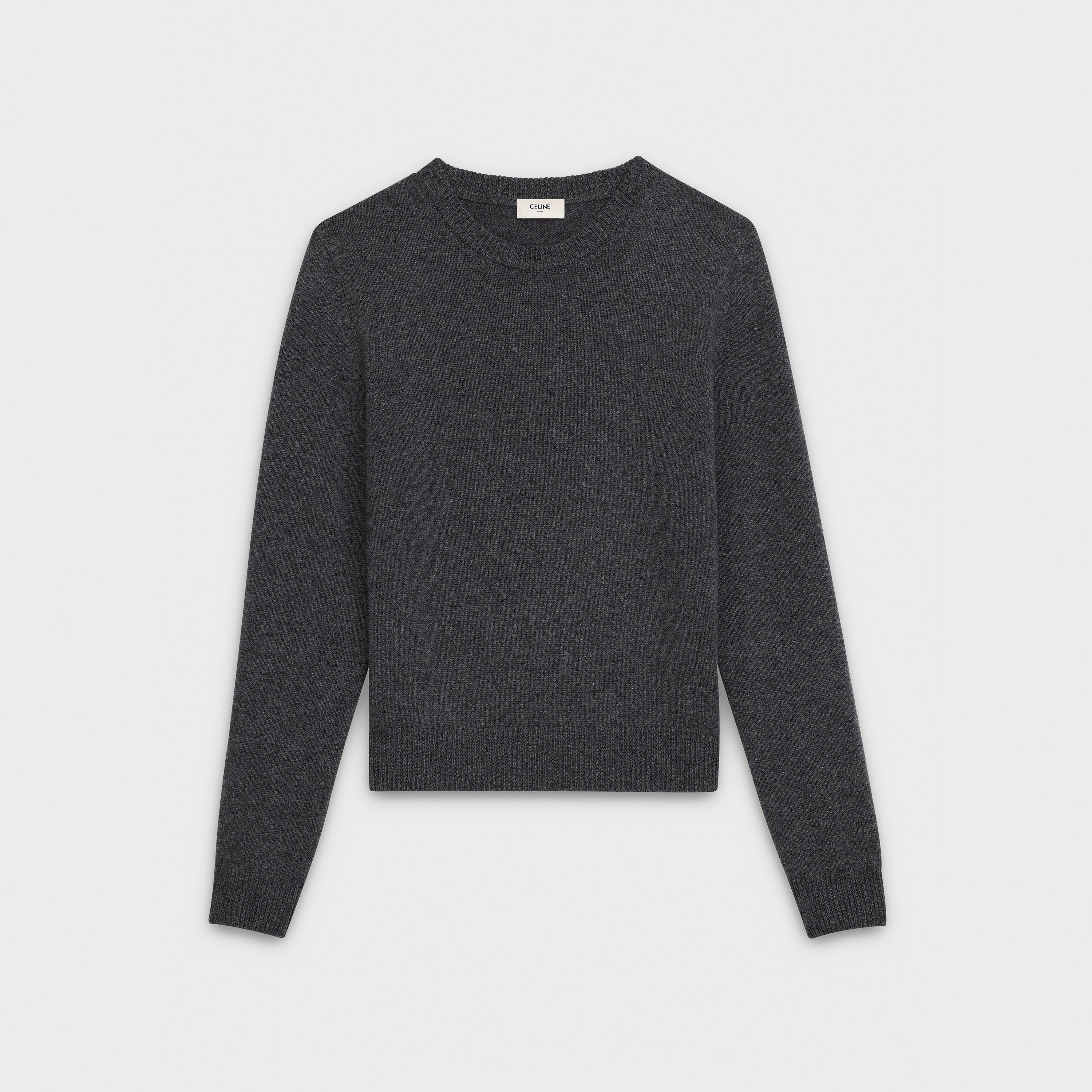 CREW NECK SWEATER IN ICONIC CASHMERE - 1