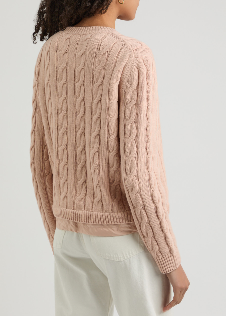 Moncler Logo Cable-knit Wool-blend Jumper - 3