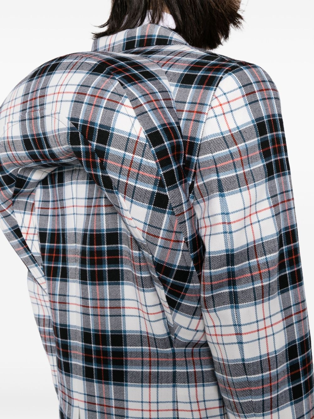 padded-panel wool blazer - 5
