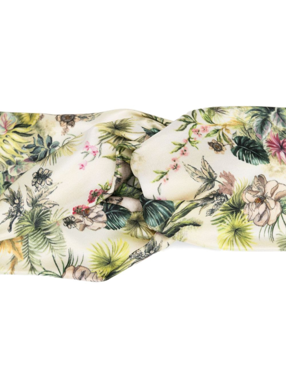 twisted floral-print headband - 3