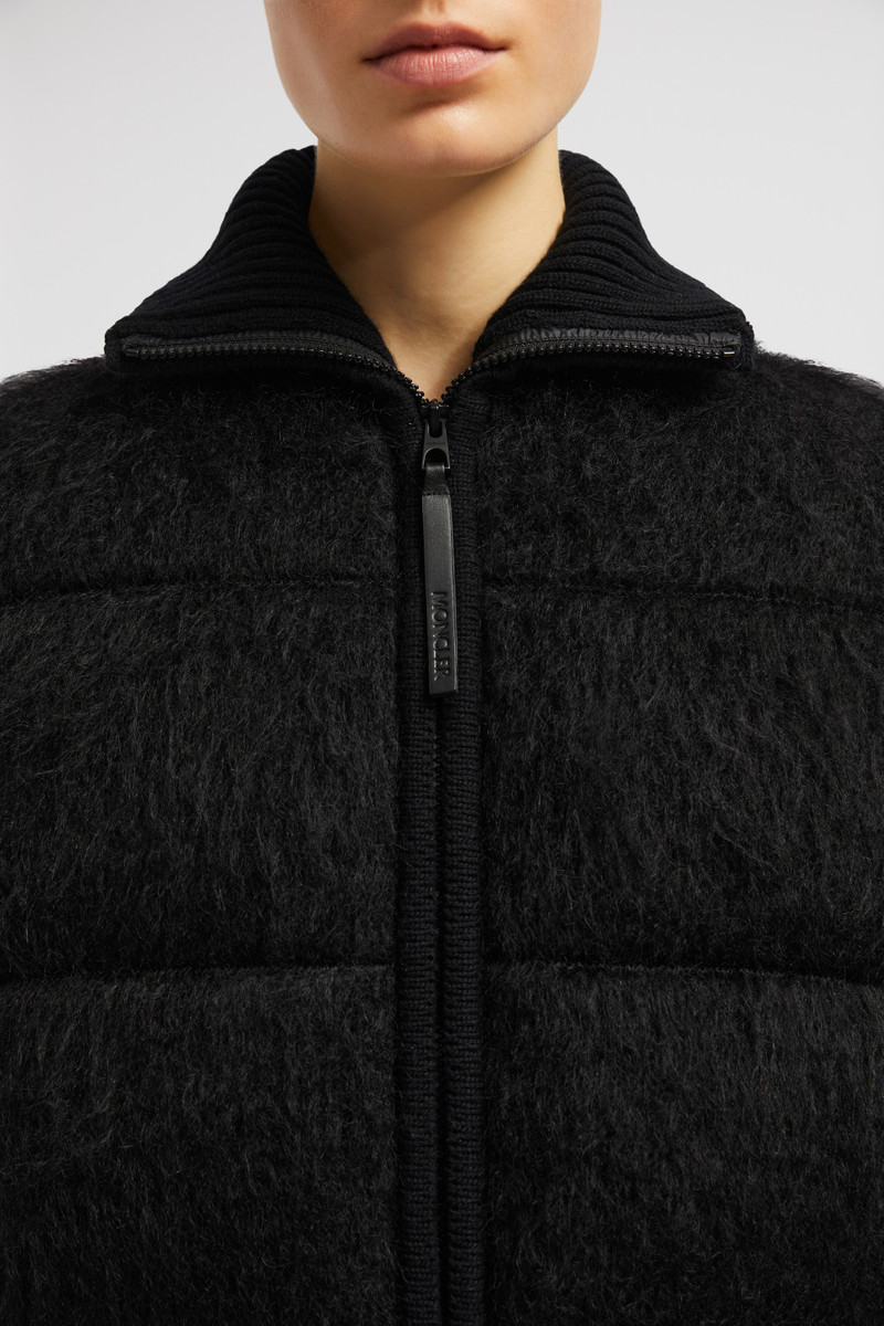 Padded Wool & Mohair Zip-Up Cardigan 7