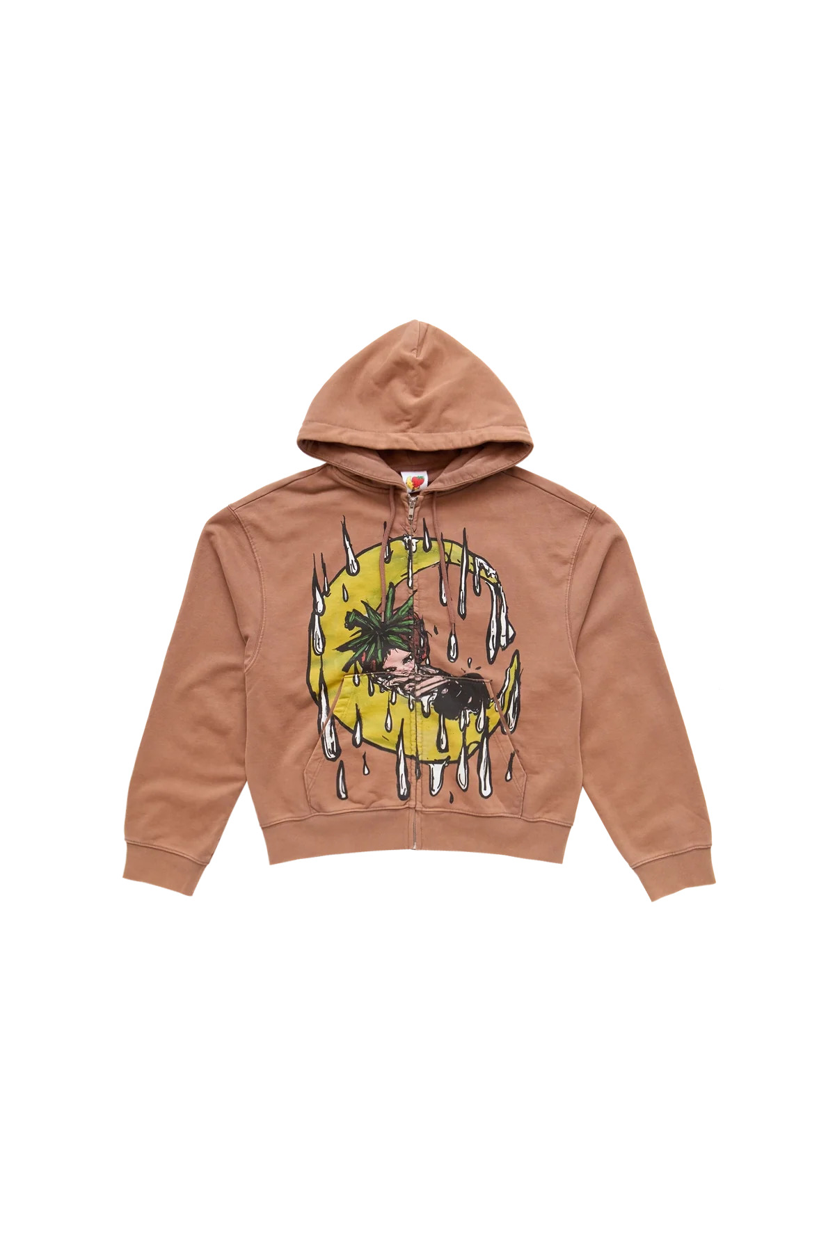 Sky High Farm Eri Zip Up Hoodie Brown - 1