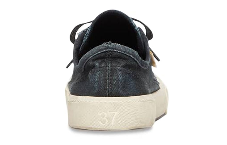 Balenciaga Paris Low Top Sneakers 'Black Destroyed Cotton and White Rubber' 688754W3RC21090 - 4