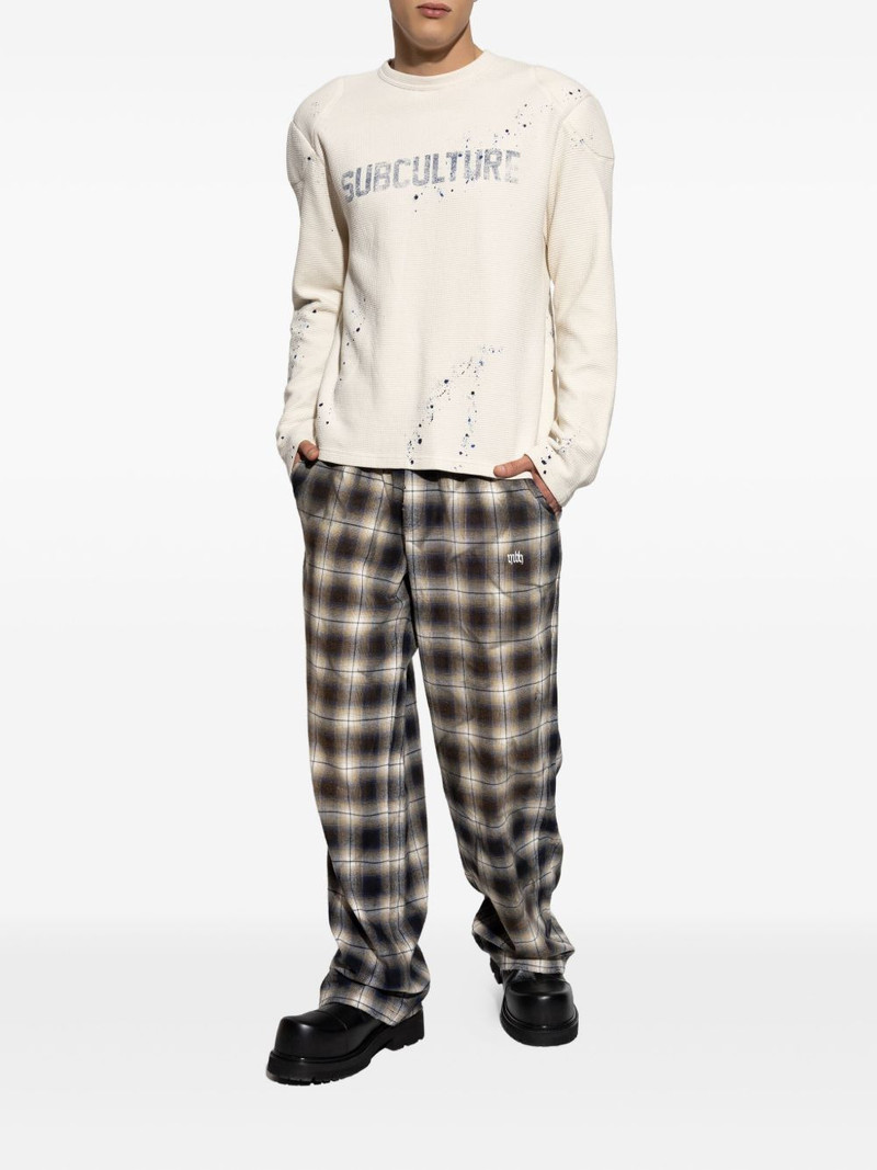 MISBHV plaid straigth-leg trousers outlook