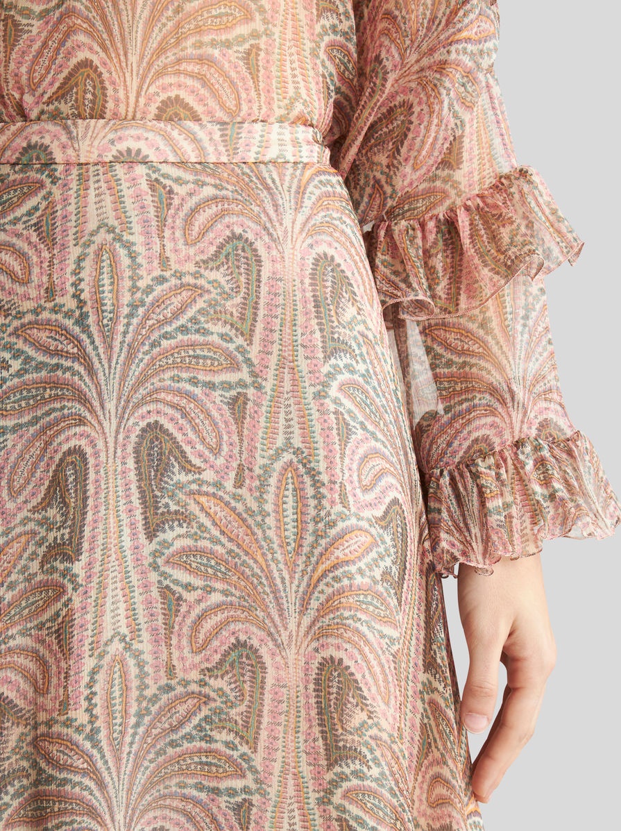 PRINTED CREPON SKIRT - 3