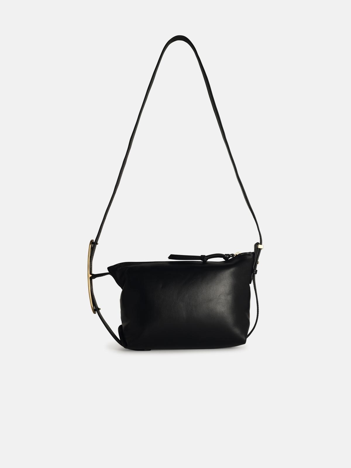 'LEYDEN' MINI BLACK LEATHER CROSSBODY BAG - 3