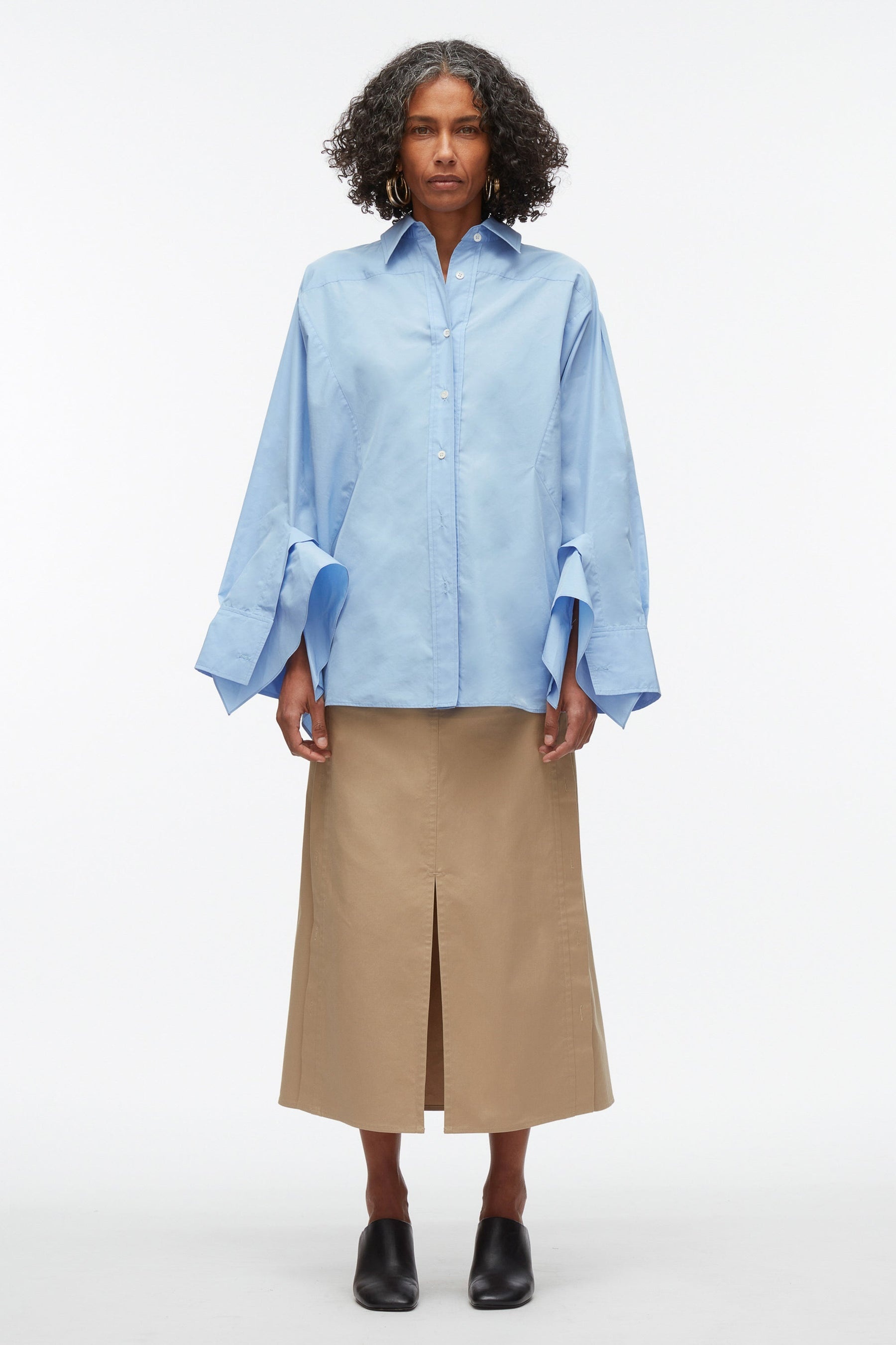 Oversize Shirt with Cascade Cuff - 7