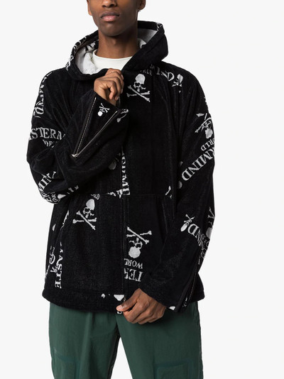 mastermind JAPAN skull logo-print hooded jacket outlook