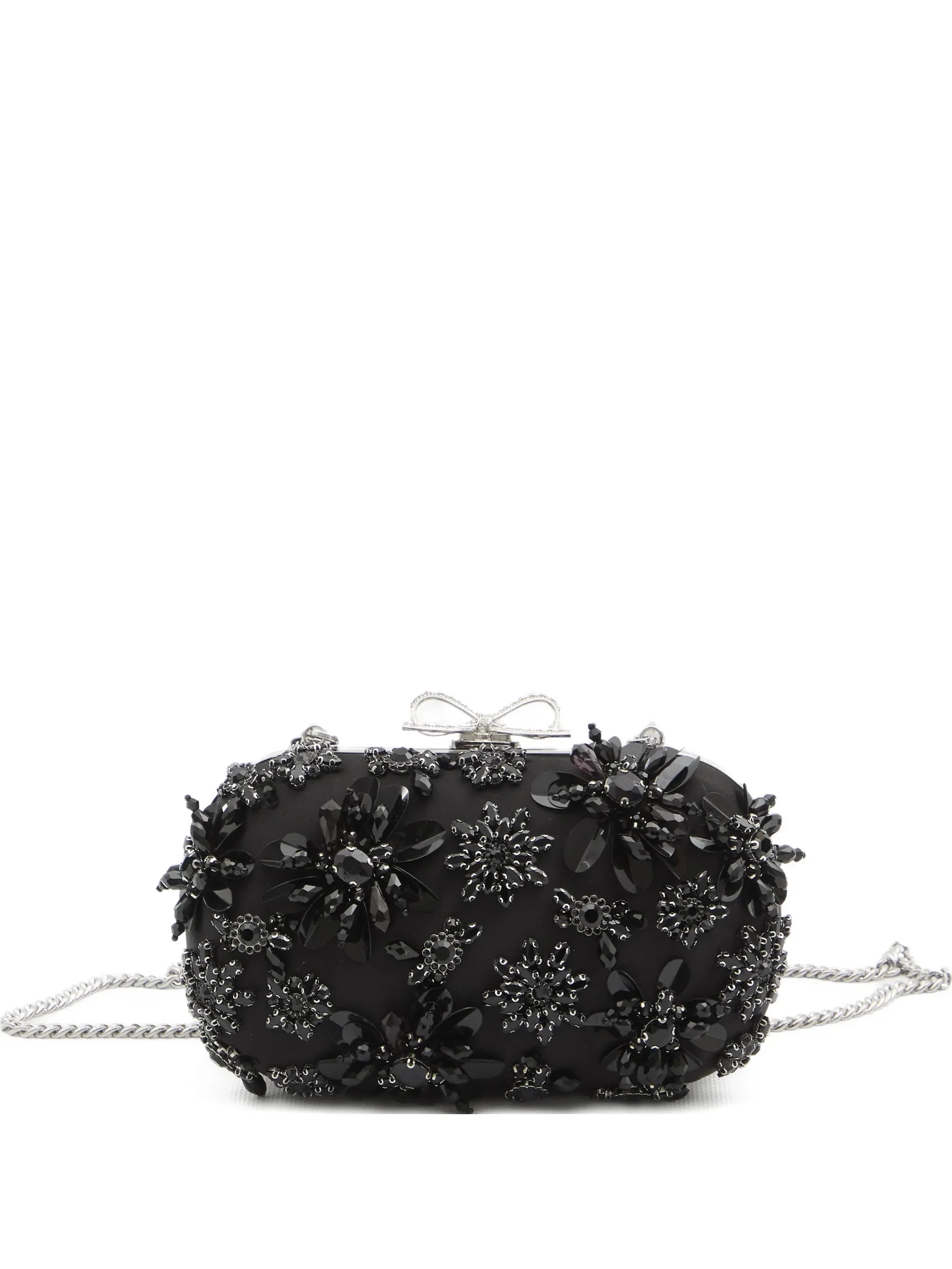 Self-portrait Floral Crystal Clutch Bag - 1