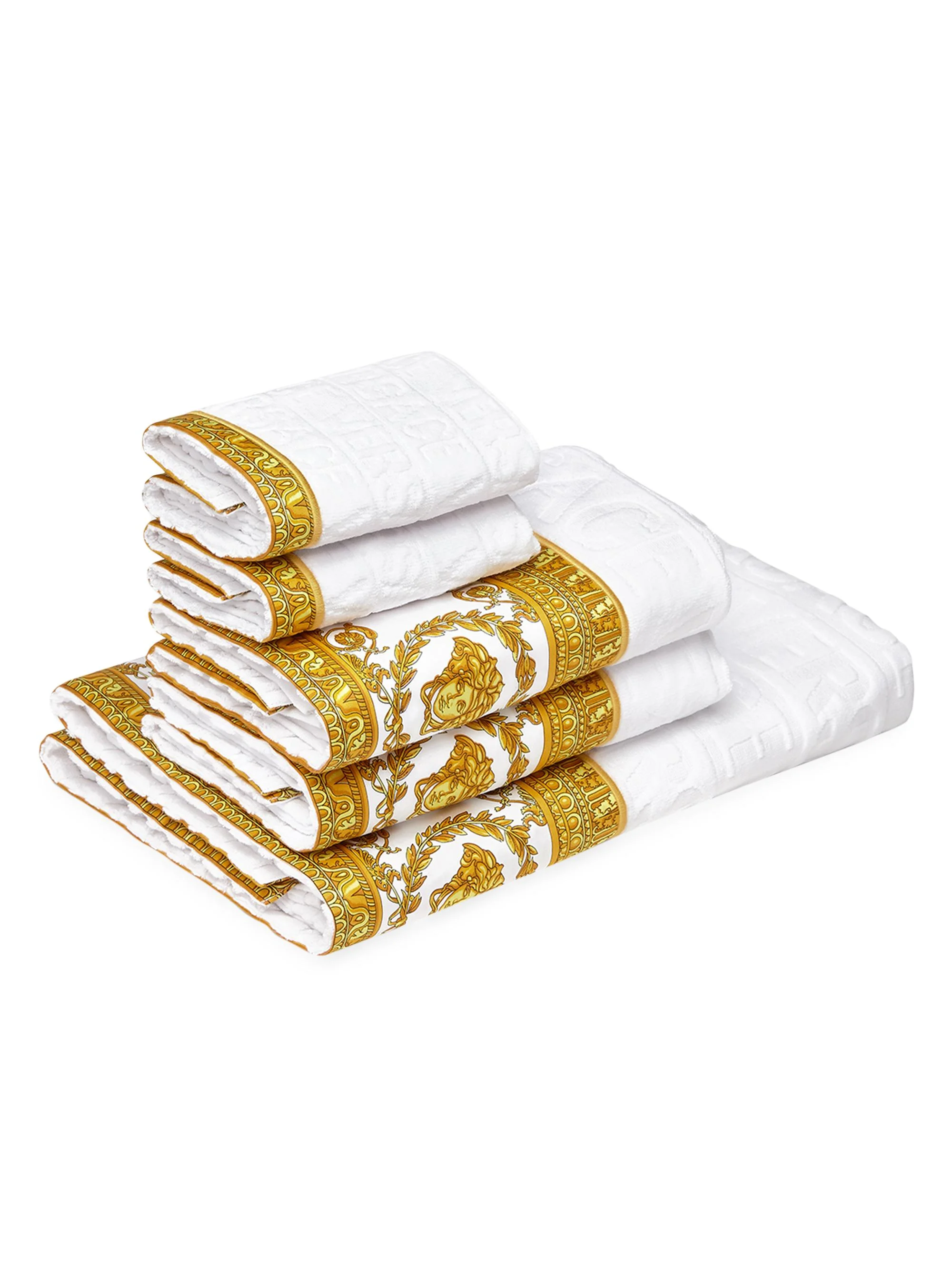 Monogram Barocco 5-Piece Towel Set - White - 1