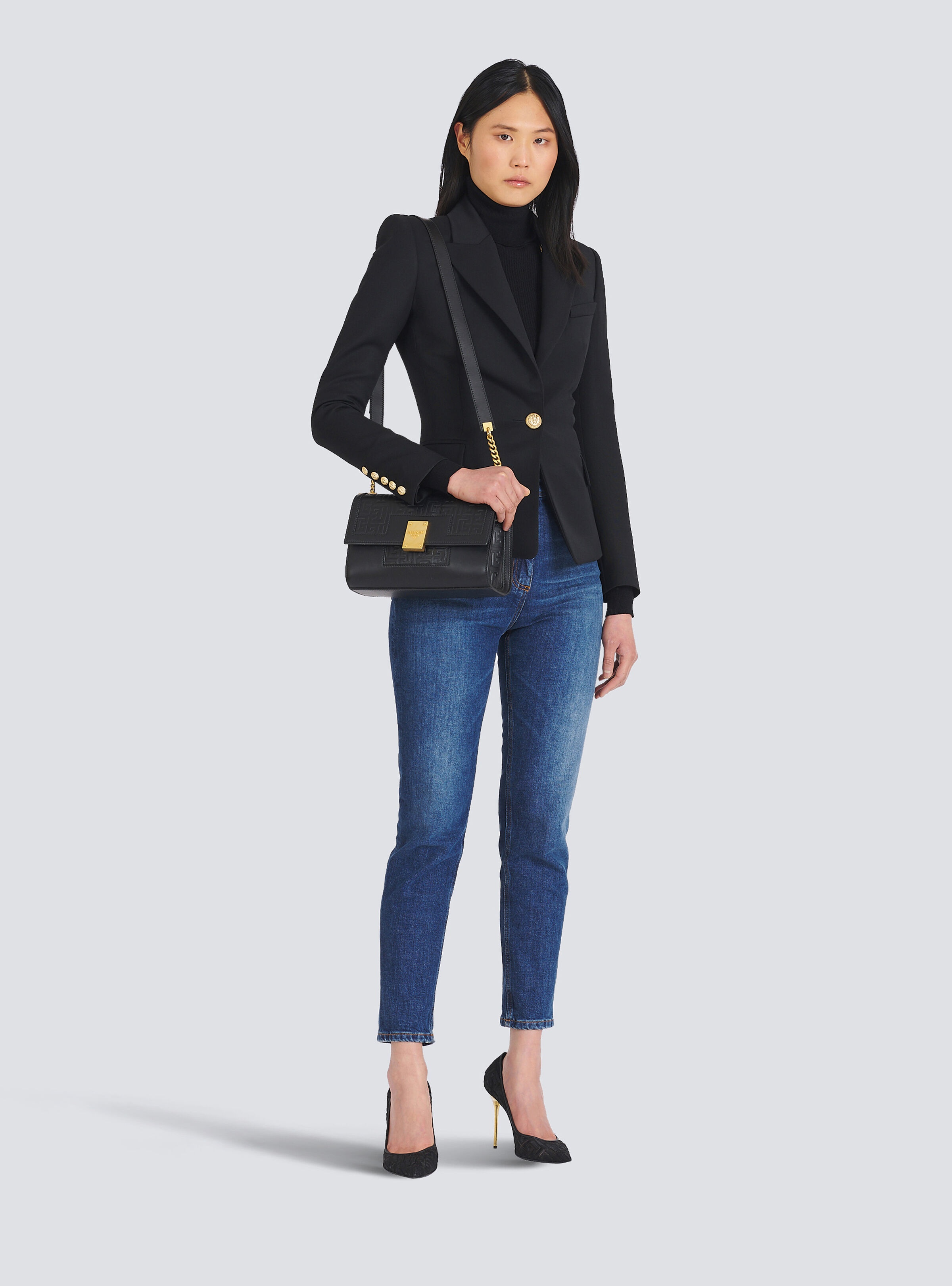 One-button wool blazer - 2